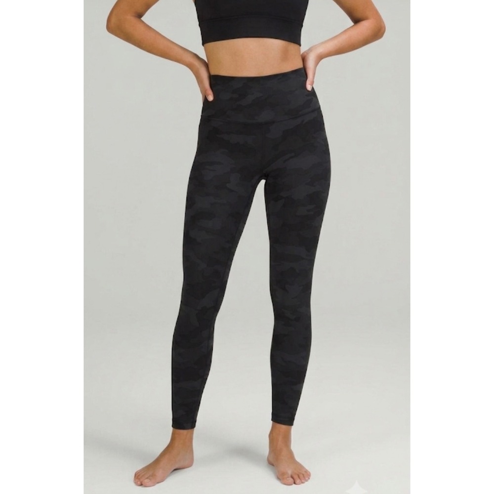 Lululemon‎ Leggings Align High Rise Black Camo 28" Inseam size 6